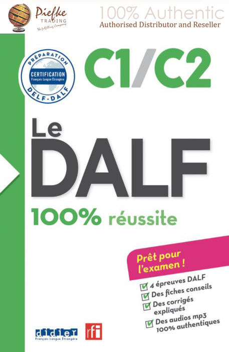 LE DALF C1 C2 2017 100% REUSSITE  LIVRE + CD MP3 ( 100% Authentic ) 9782278087945