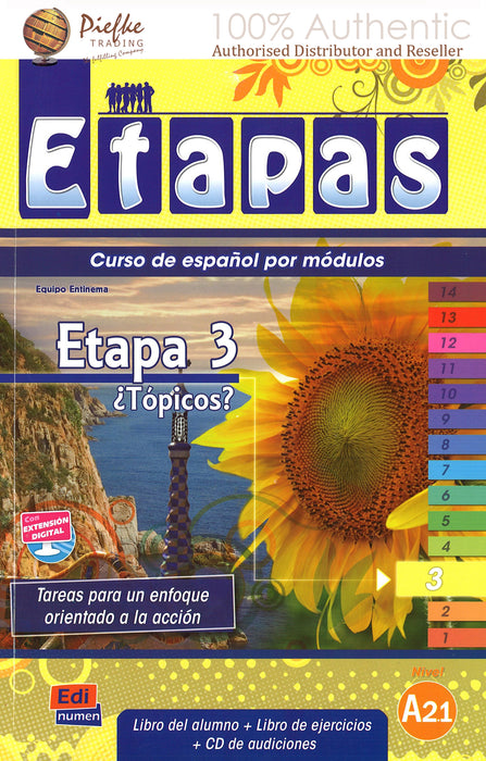 Etapa : 3 Student/workbook ( 100% Authentic ) 9788498481822 | Etapa 3 Topicos?: Student Book + Exercises + CD: 1 (Metodos De Espanol/ Spanish Methods)