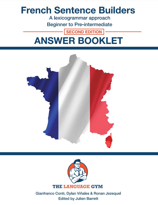FRENCH SENTENCE BUILDERS - Beginner to Pre-Intermediate - ANSWER BOOK, Second Edition - Book 1, 100% Authentic - 9783949651106