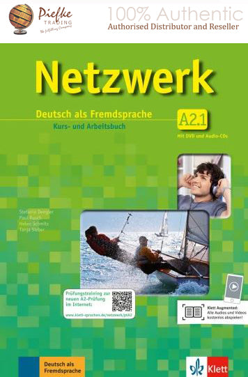 Netzwerk A2.1 Kurs- und Arbeitsbuch Teil1 : Textbook and workbook Part1 +2CDs+DVD: 100% Authentic - 9783126061421